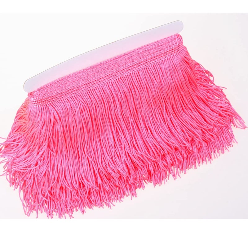 HEARTWISH Fringe Trim Lace Polyerter Fibre Tassel 4inch Wide 10 Yards Long for Clothes Accessories Latin Wedding Dress DIY Lamp Shade Decoration Black - Image 2